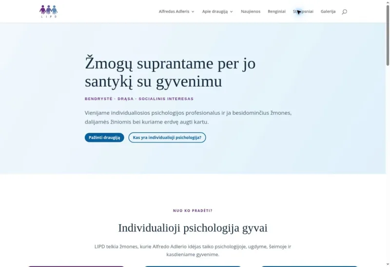 LIPD svetainės darbų pavyzdys