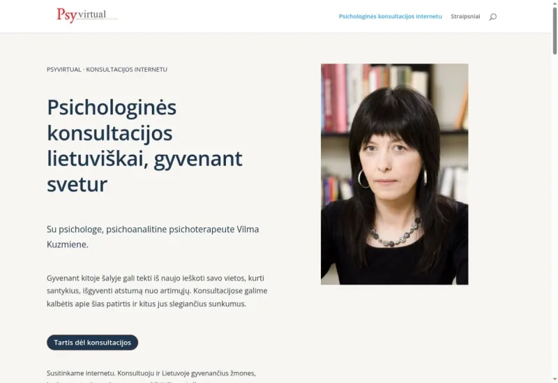 Psyvirtual svetainės darbų pavyzdys